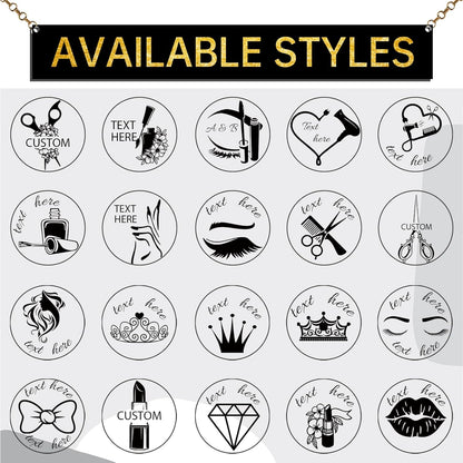 Custom Loyalty Card Stamp Personalized Self Inking Stamp for Business Stamp, Reward Stamp, Food Stamp， Small Round Rubber Stamp, Beauty Templates