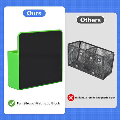 Magnetic Dry Erase Marker Holder, Magnetic Pen Holder for Fridge, Magnetic Marker Holder, Whiteboard Marker Holder for Locker Accessories, School, Office, Home, Magnetic Cup,1 Pack, Green