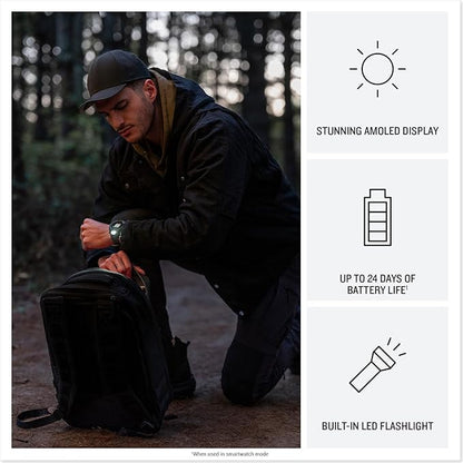 Garmin Instinct® 3 Tactical Edition, 50mm, AMOLED Display, Rugged Outdoor GPS Smartwatch