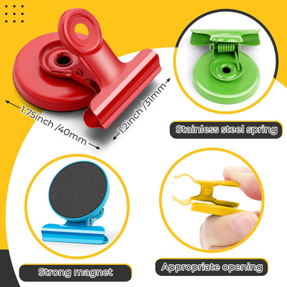 20 Pack Fridge Magnet, Multicolor Magnetic Clips Whiteboard Magnets, Magnet Clips Heavy Duty Refrigerator Magnets for Photo Displays, Home, Office, Classroom
