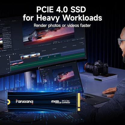 fanxiang 500GB NVMe SSD PCIe Gen 4 Gaming SSD for PS5, Up to 6300MB/s M.2 2280 SSD Compatible with PS5 Storage Expansion, Internal Solid State Drive for Gamers, Professionals, Creators S880E