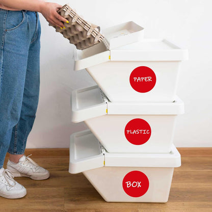 PARLAIM 3”Color Coding Labels Stickers,4Rolls/2000per Dispenser Box Round Adhesive Circle Dot Stickers for Inventory Office Home (Red)