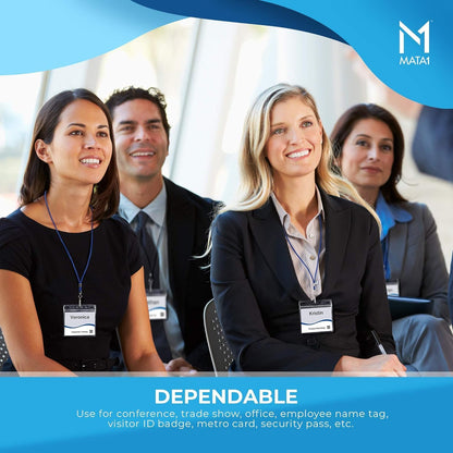 Mata1-USA Plastic Extra-Thick Horizontal Card Protector (Clear, 4x3 Inch, 1000 Pack), Large Size No Zipper ID Name Badge Holder