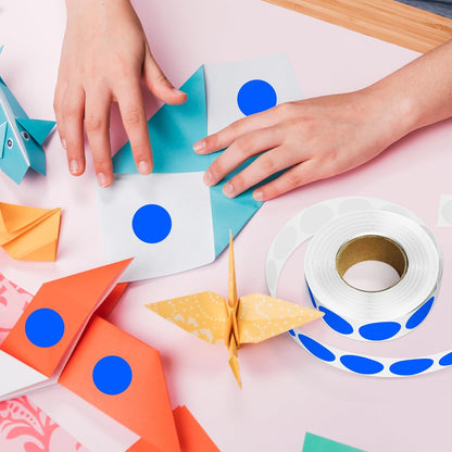 1 Inch Round Color Coding Labels, 1000 PCS Per Roll Blue Color Coded Dot Stickers, Round Color Dot Labels for Organizing, Filing, and Storage