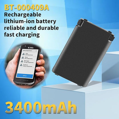 CBQ for Zebra TC21 Scanner Battery TC26 TC210 TC21 TC210K TC26AK TC26CK TC26BK TC26DK TC26EK BT-000411-08 BT-000409A BTRY-TC2Y-1XMA1-01 Replacement Lithium Batteries,3400mAh.