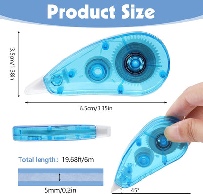 BESARME 12 Pack Correction Tape - Colorful 19.69 Ft Each Correction Tape Roller for Students & Office Supplies