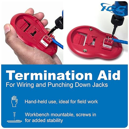 ICC CAT6 Keystone Jack with Slim Profile 180 Degree Punch Down, RJ45 UL Listed PoE++ TAA Compliant for Wall Plate or Patch Panel, Works with JackEasy Termination Tool, Almond