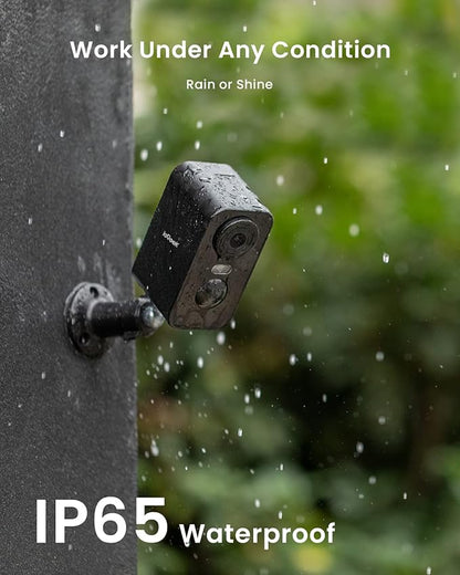 ieGeek Security Cameras Wireless Outdoor 2-Pack, 2K WiFi Surveillance Camera for Home Security, Battery Powered Security Cameras with Siren & Spotlight, AI Detection, IP65 Waterproof, Works with Alexa