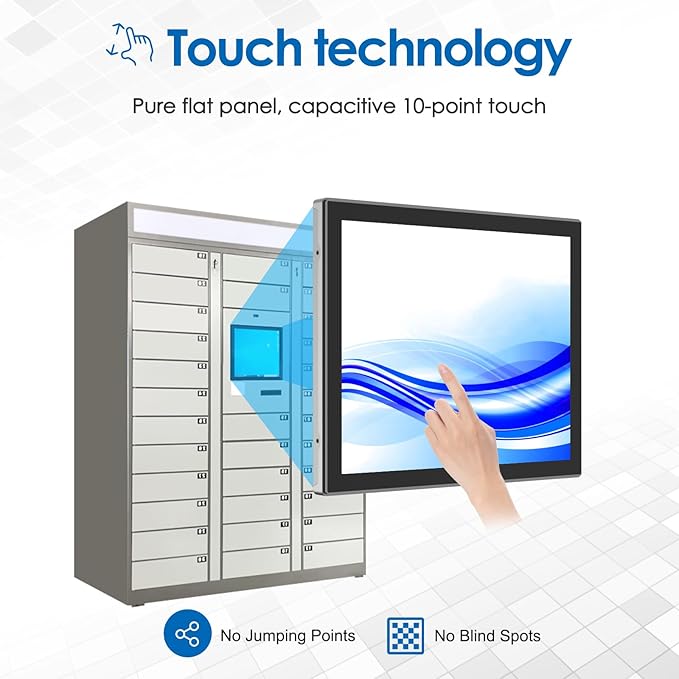 GreenTouch Outdoor High Brightness 1000 Nits 17 Inch Open Frame Interactive Industrial Capacitive Touchscreen Monitor