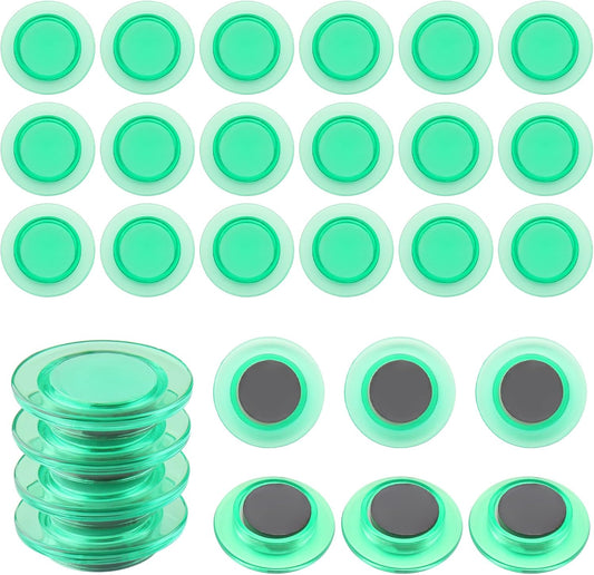 ZDZBLX Fridge Magnets, 28 Pack Magnet Strong Magnets Refrigerator Magnets Small Magnets for Whiteboard, Heavy Duty Magnets Mini Magnets Cute Round Magnets for Fridge, Locker, Classroom, Office (Green)
