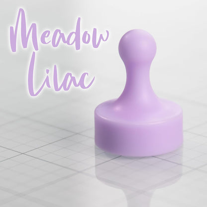 GLASSBOARD STUDIO Powerful Neodymium Magnets, Pawn-Shaped - Strong Fridge/Refrigerator and Whiteboard Magnet, Ideal for Office, Kitchen, Crafts - Rare Earth, Heavy Duty (2, Meadow Lilac)