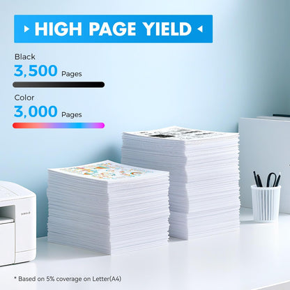 213A Toner Cartridge 4-Pack Set with Chip Replacement for HP 213A 213X W2130X W2130A Compatible for HP Color Laserjet Enterprise 5700dn MFP 5800dn 6700 6701dn 6800 6801dn Laser Printer Ink Black Color