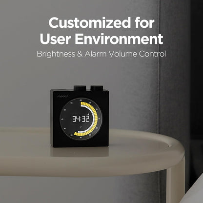 mooas Time Loop Digital Visual Timer, Rechargeable Wireless, LCD Large Display, Portable, Visual Timer, Brightness Adjustment, Count Up/Down, Pomodoro Timer for ADHD, Study, Home Schooling (Black)