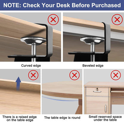 Desktop Keyboard Tray, Pull-Out Under The Table, 26.77 "X 11.81" Large-Sized Keyboard Tray, C-Shaped Lip Holder, Easy to Install, Suitable for Home Learning and Office Use(Black)