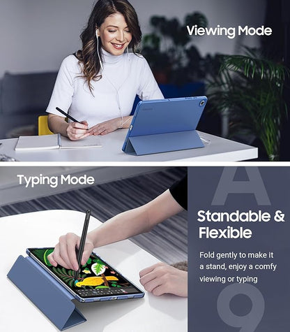 TiMOVO Case for Samsung Galaxy Tab A9+/A9 Plus 11" 2023, Slim Soft TPU Translucent Frosted Back Protective Cover for Galaxy Tab A9+ Tablet SM-X210/X216/X218, Auto Wake/Sleep, Navy Blue