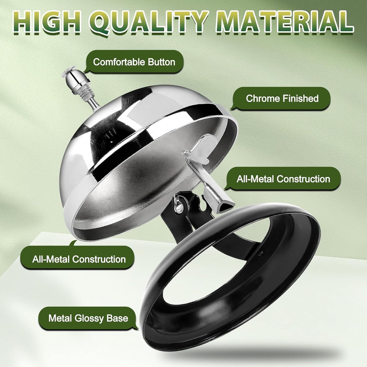 UCEC Desk Call Bell for Hotel School Restaurant Reception - No Receptionist Sign, 2+1 Pack