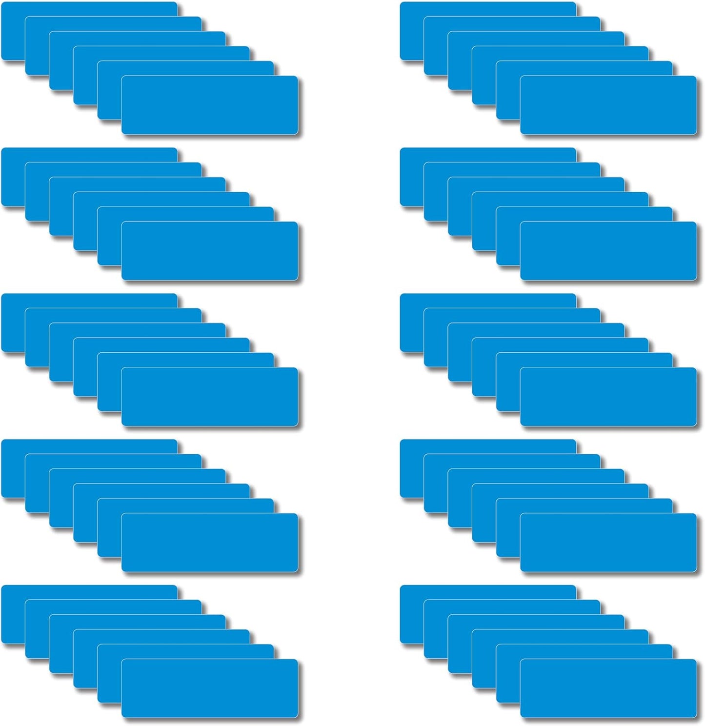 Magnetic Dry Erase Magnets Labels 3x1 inches, Reusable Name Tags, Organizing Schedules in Office/Classroom. Work on Fridge/White Board (Blue 60Pcs)