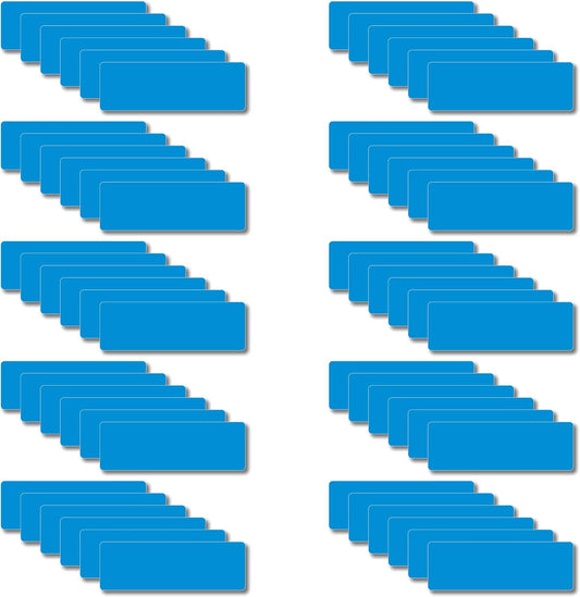 Magnetic Dry Erase Magnets Labels 3x1 inches, Reusable Name Tags, Organizing Schedules in Office/Classroom. Work on Fridge/White Board (Blue 60Pcs)