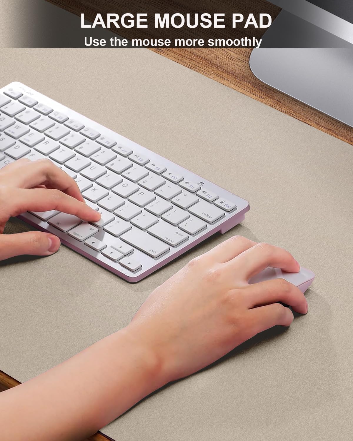 Small Desk Mat,Leather Desk Pad Protector,Desk Mouse pad,Office Desk mat,Laptop Mat for Desk, Non-Slip PU Leather Desk Blotter,Waterproof Desk Writing Pad for Office/Home(23.6"x13.8",Apricot)