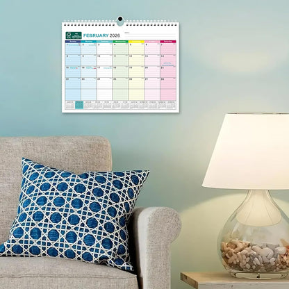 BOCT Wall Calendar 2025-2026 - Includes July 2025 to December 2026-18 Monthly Daily Planner 13 x 9.6 Inches, Julian Dates for New Year Christmas Gifts