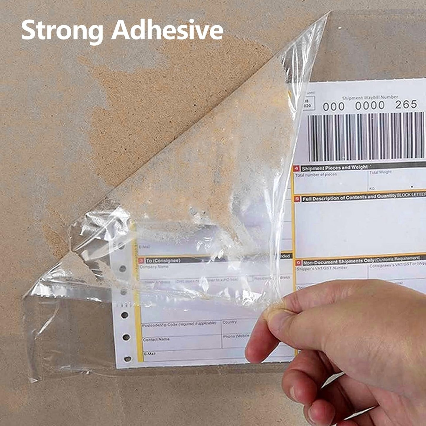 RyhamPaper Packing List Envelopes, Clear 7.5" x 5.5" Self Adhesive Shipping Labels Envelope Pouches (100 PCS)