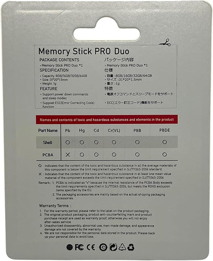 Original 64GB Memory Stick Pro Duo MARK2 - Compatible with PSP1000/2000/3000, DSLR Burst Shooting, MagicGate | High-Speed Read/Write Memory Stick Duo Card for PSP Memory Stick & Cameras
