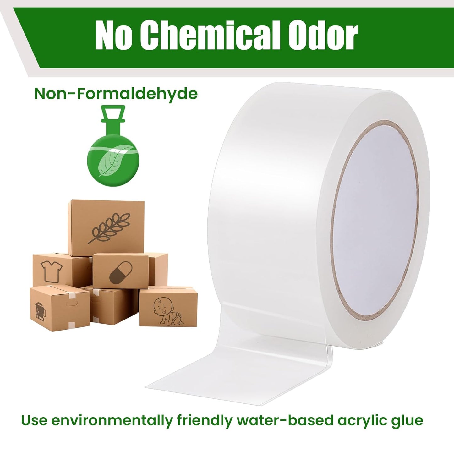 Lichamp Clear Packing Tape, 24 Rolls Heavy Duty Packaging Tape Refill for Moving Boxes, Mail Shipping Supplies, 1.88 inch x 55 Yard x 2.6 mil, A224TP