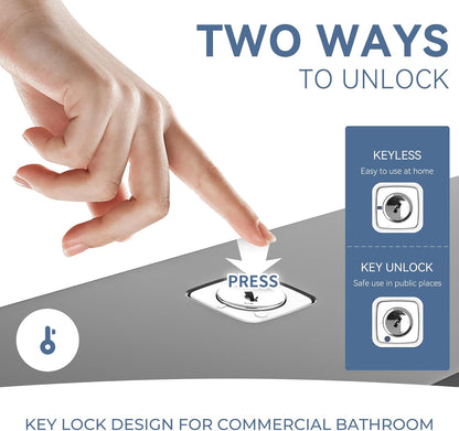 Commercial Paper Towel Dispenser Wall Mount Adhesive Multifold Trifold cFold Folded Paper Hand Towel Dispenser for Bathroom 10.7" L x 3.7" W x 8" H