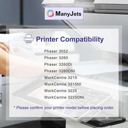 106R02777 Compatible Black Toner Cartridge Replacement for Xerox WorkCentre 3215 3215NI 3225 3225DNI Phaser 3260 3260DI 3260DNI 3052 Printer Toner Cartridge (Black,4-Pack)