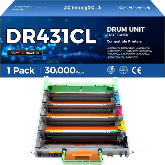 DR431CL Drum Unit High Yield Replacement for Brother DR-431CL Imaging Drum for MFC-L8900CDW MFC-L8690CDW HL-L8360CDW HL-L8260CDW MFC-L8610CDW MFC-L8905CDW MFC-L9570CDW HL-L8360CDWT Printer All-in-One