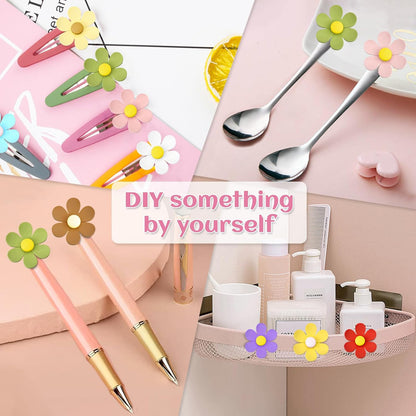 Qualsen Flower Magnets for Whiteboard & Fridge – 12 Pcs Cute 3D Decorative Refrigerator Magnets for Locker, Kitchen, Office, Classroom