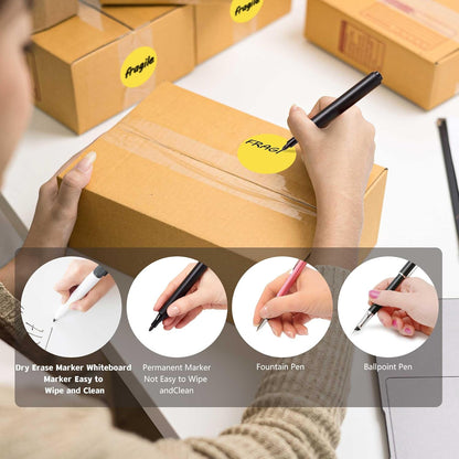 PARLAIM 2 inch Round Color-Code Dot Sticker Labels, 4 Rolls 2000 Adhesive Label Pack in Dispenser Box, Yellow