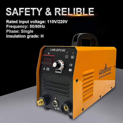 Plasma Cutter, 40 Amps Dual Voltage 110/220V DC Inverter IGBT Machine with LED Display, 1/2 Inch Clean Cut, Portable, Industrial Use