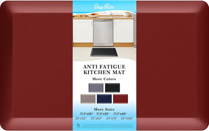 4/5 Inch Thick Kitchen Mats for Floor, StepRite Kitchen Rug for Standing Desk, Non-Slip, Thicker, Stain Resistant, Waterproof, Comfort Anti Fatigue Floor Mat for Home, Kitchen, Office - Red,32 * 20''