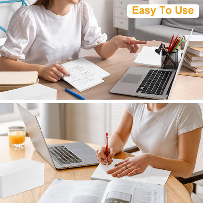 Fainne 3 x 5 Inch Paper Note Pads White Memo Pad Blank Writing Memo Scratch Paper for Waitress Waiter Book to Do Grocery List Small Notebook Restaurant Checkbook, White(200 Pack)