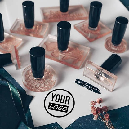 Custom Stamp with Logo Text - Personalized Rubber Stamp with Handle - Address Stamps for Business or Crafting - Round 3"