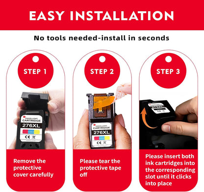 276XL Color & 275XL Black Ink Cartridge Combo Pack (2-Pack) - Replacement for Canon tr4700 Printer Ink Cartridges Compatible for Canon tr4700 tr4720 tr4722 ts3522 ts3500 ts3722 ts3720 ts3520 Ink