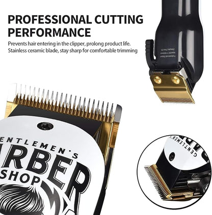 BESTBOMG® Updated Professional Hair Clippers Cordless Hair Haircut Kit Rechargeable 2000mAh Hair Beard Trimmer Haircut Grooming Kit with 6 Guide Combs & for Men/Father/Husband/Boyfriend