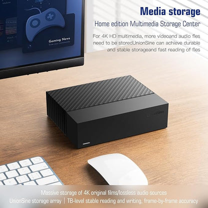 UnionSine Desktop External Hard Drive 10TB, USB3.0 3.5" HDD Storage Compatible for PC, Mac, TV, Desktop, Laptop(Black) HD3513