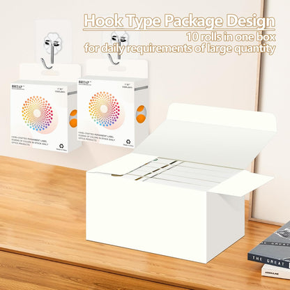 Orange 1 Inch Round Color Coding Dot Labels, 10 Rolls 10000 Dot Stickers in Dispenser Box - Permanent Adhesion, Vibrant Colors, Highly Visible