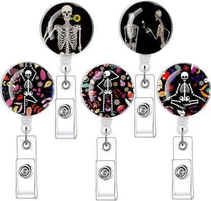 15 Pack Cute Badge Reels Retractable Badge Holders,Id Badge Holder Retractable Clip