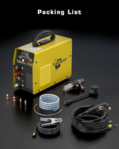 Plasma Cutter 110/220V, 40A Non-High Frequency Non-Touch Pilot Arc Cutter Machine, Large LED Display, 1/2 Inch Clean Cut, 3/4 Inch Max Cut, Post Flow, 2T/4T For Beginner DIY