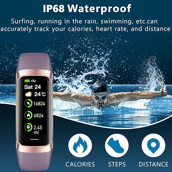 Fitness Tracker with Heart Rate/Blood Oxygen/Sleep Monitor, 20+ Sports Modes Smart Watches for Women/Men, Activity & Step Tracker Smart Watch for Android/iOS Phones