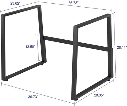 Rocelco 40" Large Height Adjustable Standing Desk BUNDLE - Quick Sit Stand Up with Floor Stand - Tall Gas Spring Assist Computer Workstation - Retractable Keyboard Tray - Black (R DADRB-40-FS2)