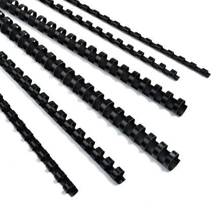 150 Pack Plastic Binding Combs, 21 Ring Binding Combs Letter Size Plastic Spiral Binding for Notebook Calendars Picture Album - Multi Sizes 1/4 5/16 3/8 1/2 5/8 3/4 in