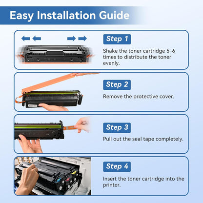 MYTONER 218A Toner Cartridges 4 Pack (NO CHIP) Compatible Replacement for HP 218A 218X W2180A W2180X for Color Laserjet MFP 3301fdw 3301cdw 3301sdw Pro 3201dw Printer High Yield Ink B/C/M/Y