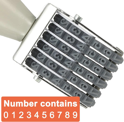 PATIKIL 6 Digit Number Roller Stamp, Adjustable Rubber Stamp Changeable Numerical Symbol Office Date for Business Creative Price Tag