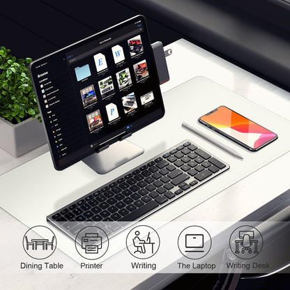 Leather Desk Pad Protector, Desk Mat, Large Mouse Pad, Non-Slip Desk Blotter, Office Laptop Desk Pad, PU Leather Desk Writing Pad for Office and Home (White, 31.5" x 15.7")