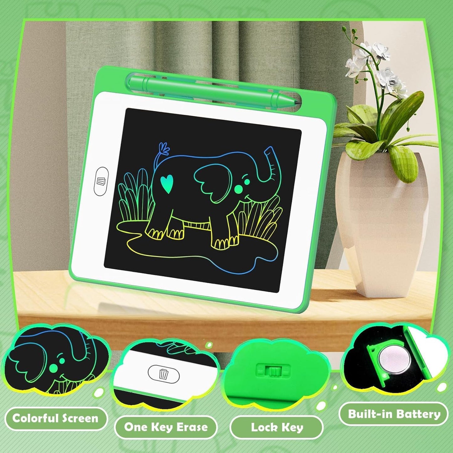 16 Pack LCD Writing Tablet for Kids, 6.5 Inch Colorful Doodle Board Drawing Tablet, Erasable Reusable Electronic Drawing Pads, Educational Learning Toys Birthday Gifts for Girls Boys Age 3 4 5 6 7 8