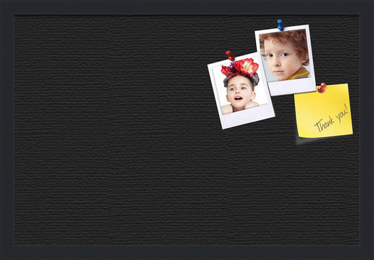 PinPix 24x16 Inch Cork Bulletin Board. This Decorative Framed Pin Board Comes with Desert Pastel Design and a Satin Black Frame. Ideal for Home Office Decor or Message Board (PinPix-1815)